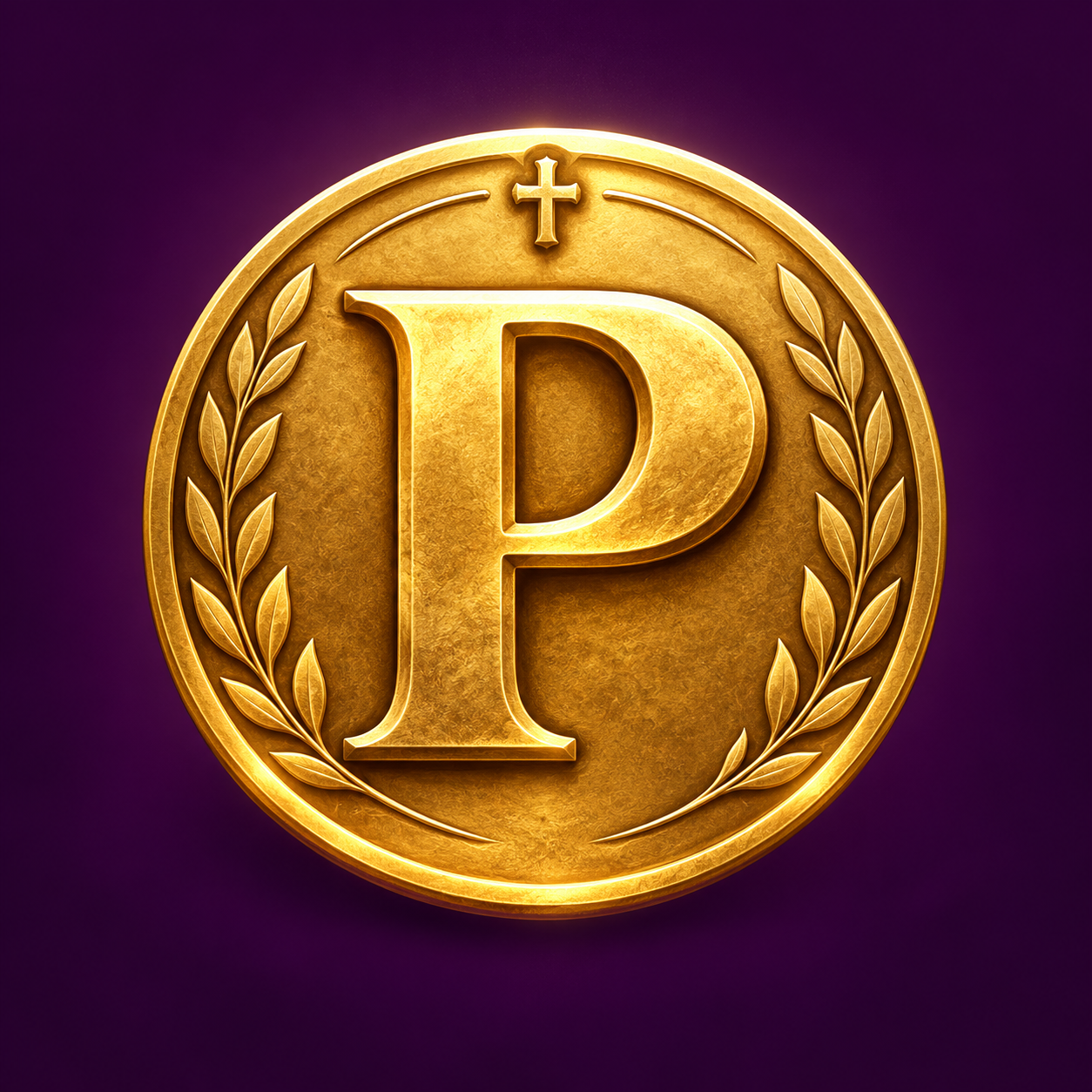 $FRPATRICIO gold P coin logo